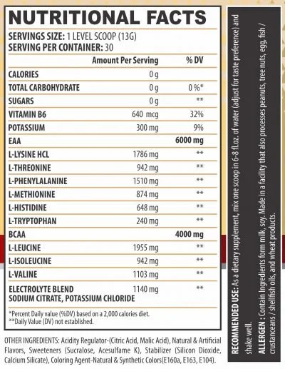 Dexter Jackson EAA+BCAA 390Gm view 2