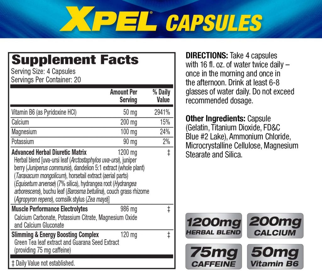 MHP XPEL Diuretic 80 Capsules  view 3