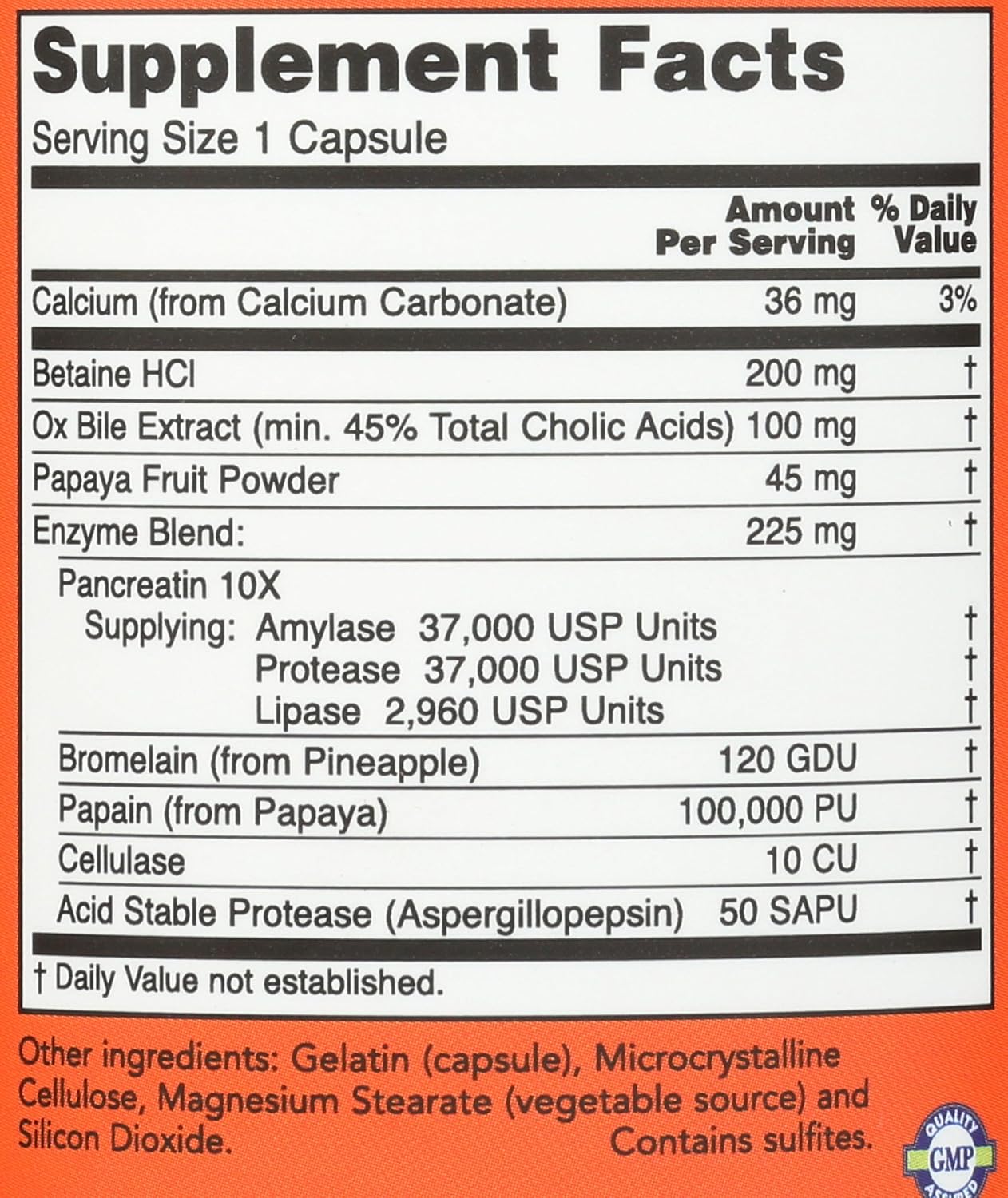 NOW SUPER ENZYMES 90 CAP view 3