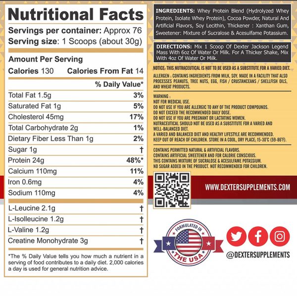 DEXTER JACKSON LEGEND WHEY 2 KG view 2
